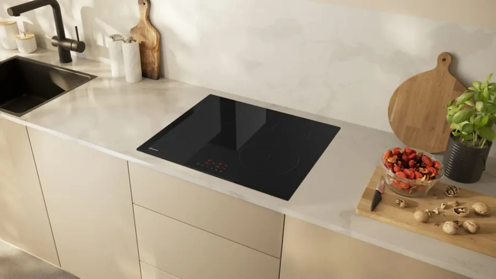 Piano cottura a induzione 60 cm Nero senza profili di NEFF