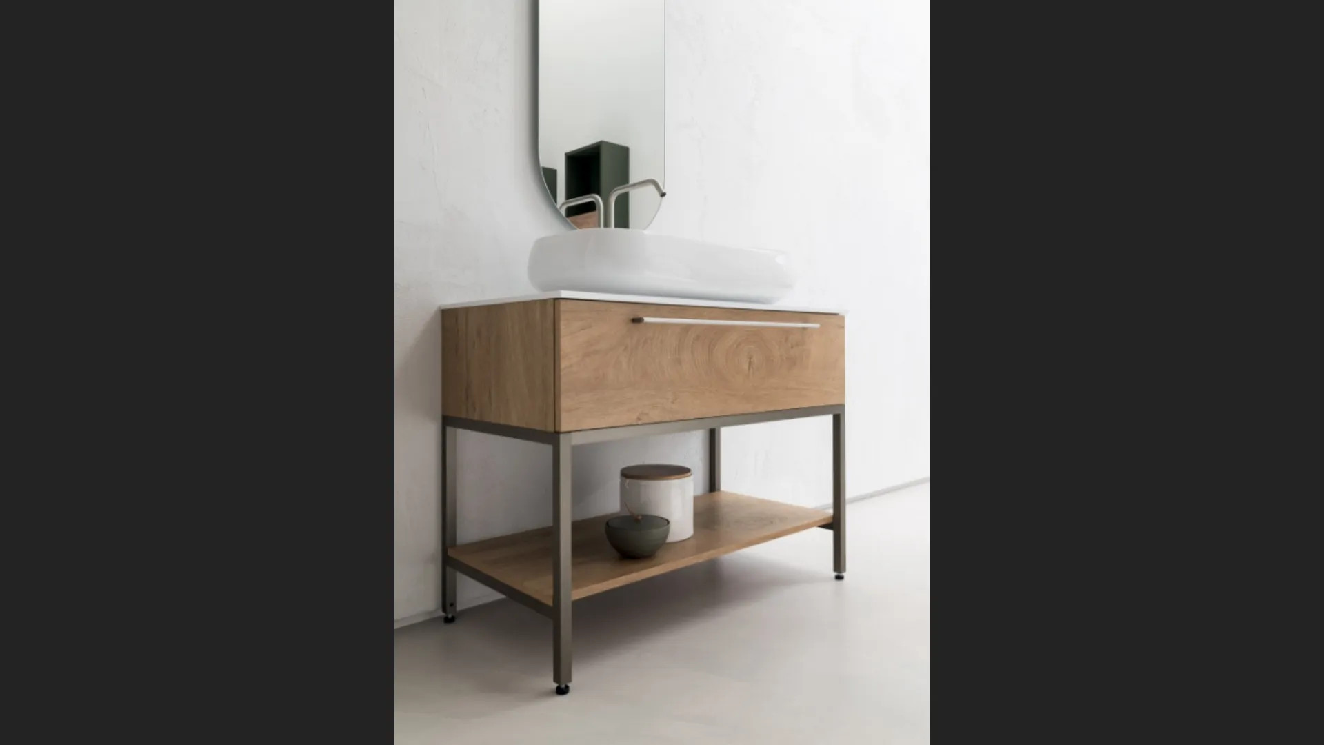 Mobile Bagno da appoggio in nobilitato effetto legno B201 BD010 di Compab