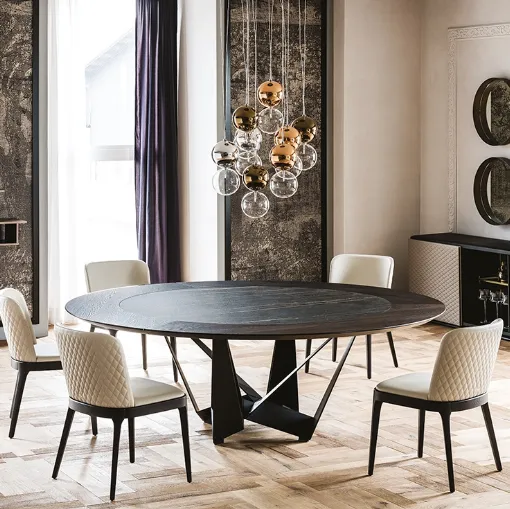 Tavolo Skorpio Ker-Wood Round di Cattelan Italia