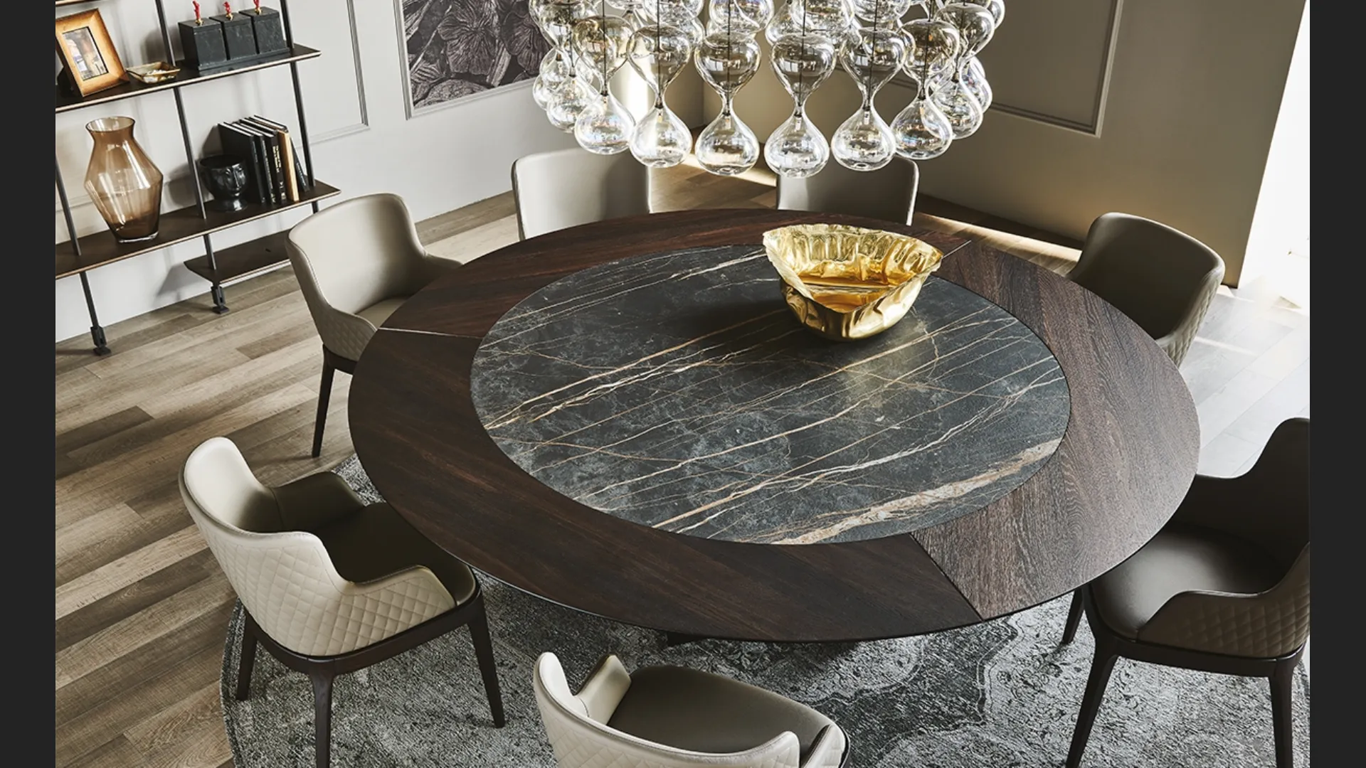 Tavolo Skorpio Ker-Wood Round di Cattelan Italia